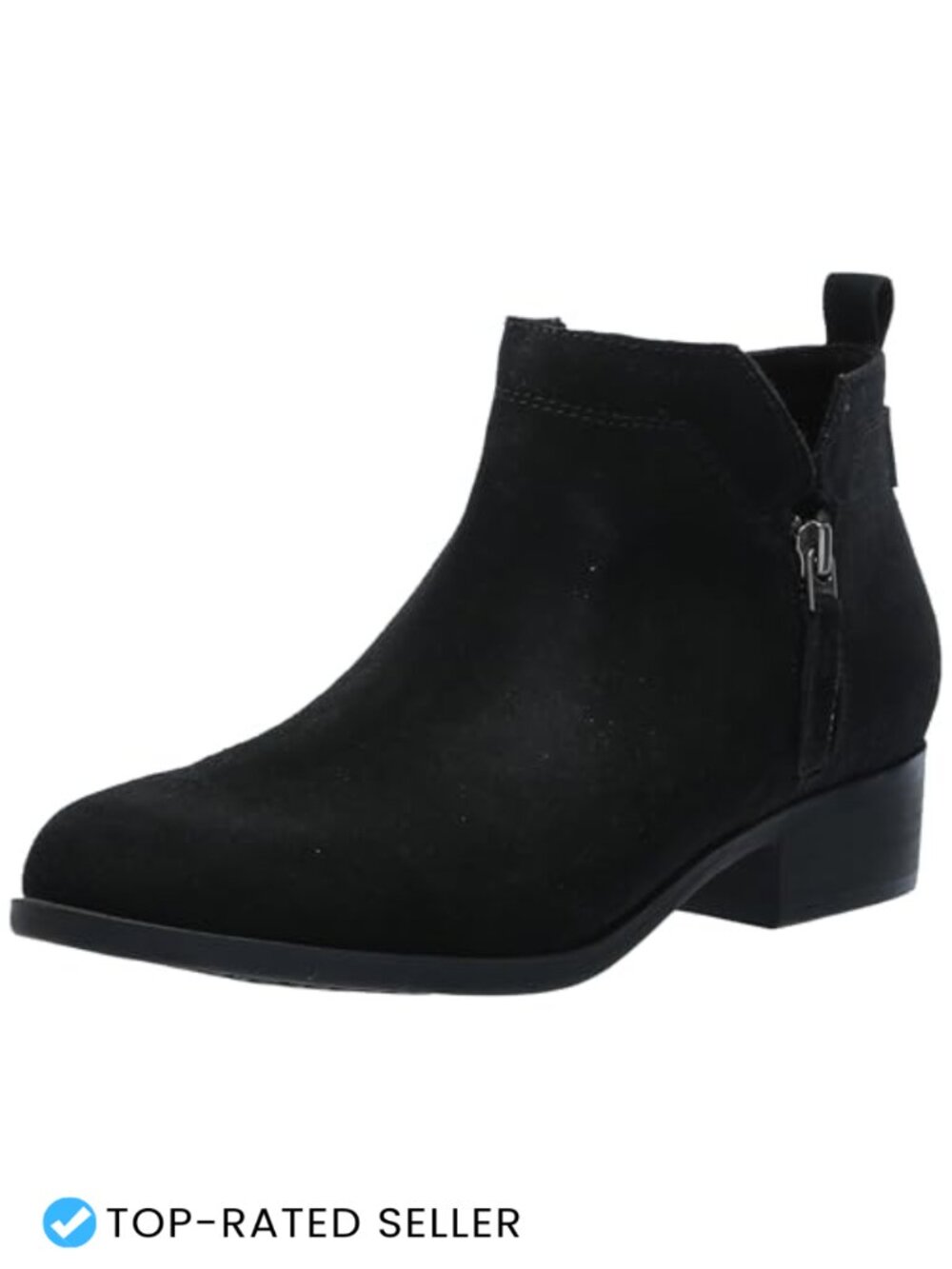 TOMS Dahlia Suede Canvas Ankle Booties Dual Zip Low Heel